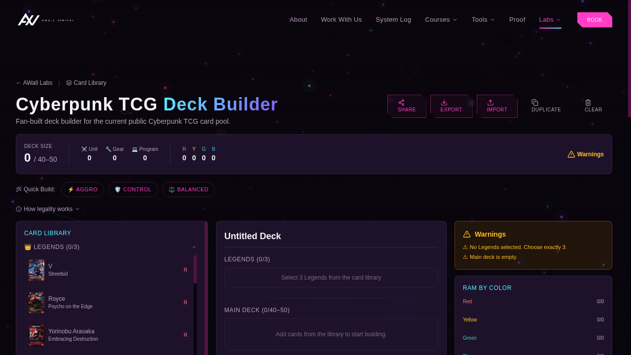 How We Built the Cyberpunk TCG Deck Builder + Card Library | System Log ...